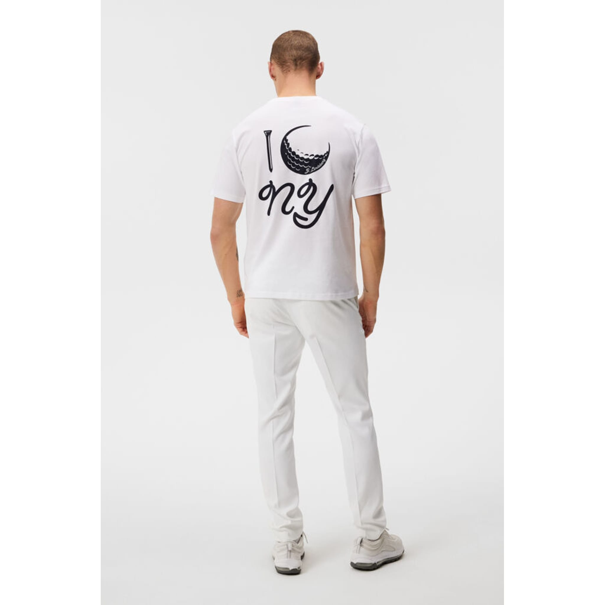 T-shirt J. Lindeberg Dale pour homme, blanc