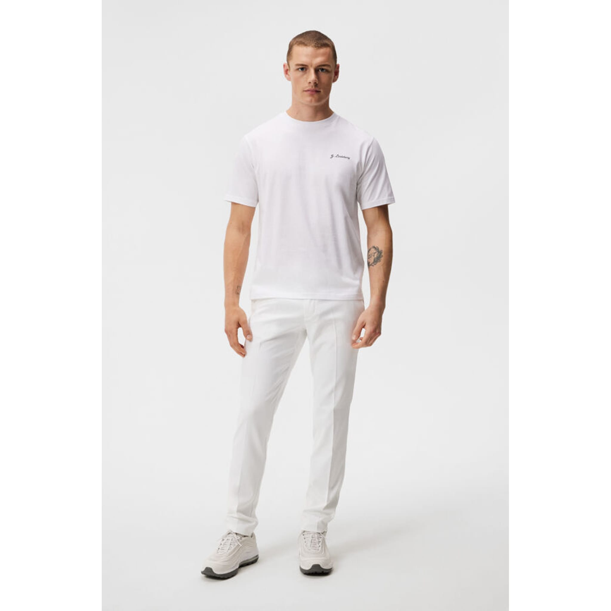 T-shirt J. Lindeberg Dale pour homme, blanc