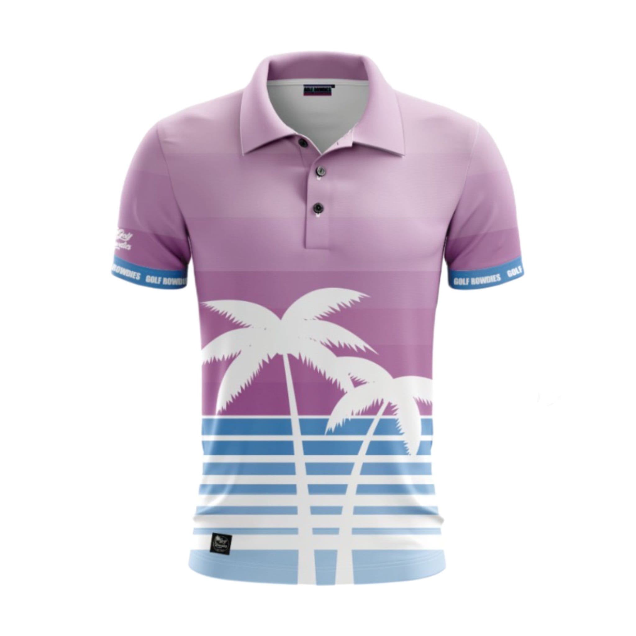 Polo rétro Golf Rowdies Palm Trees pour homme