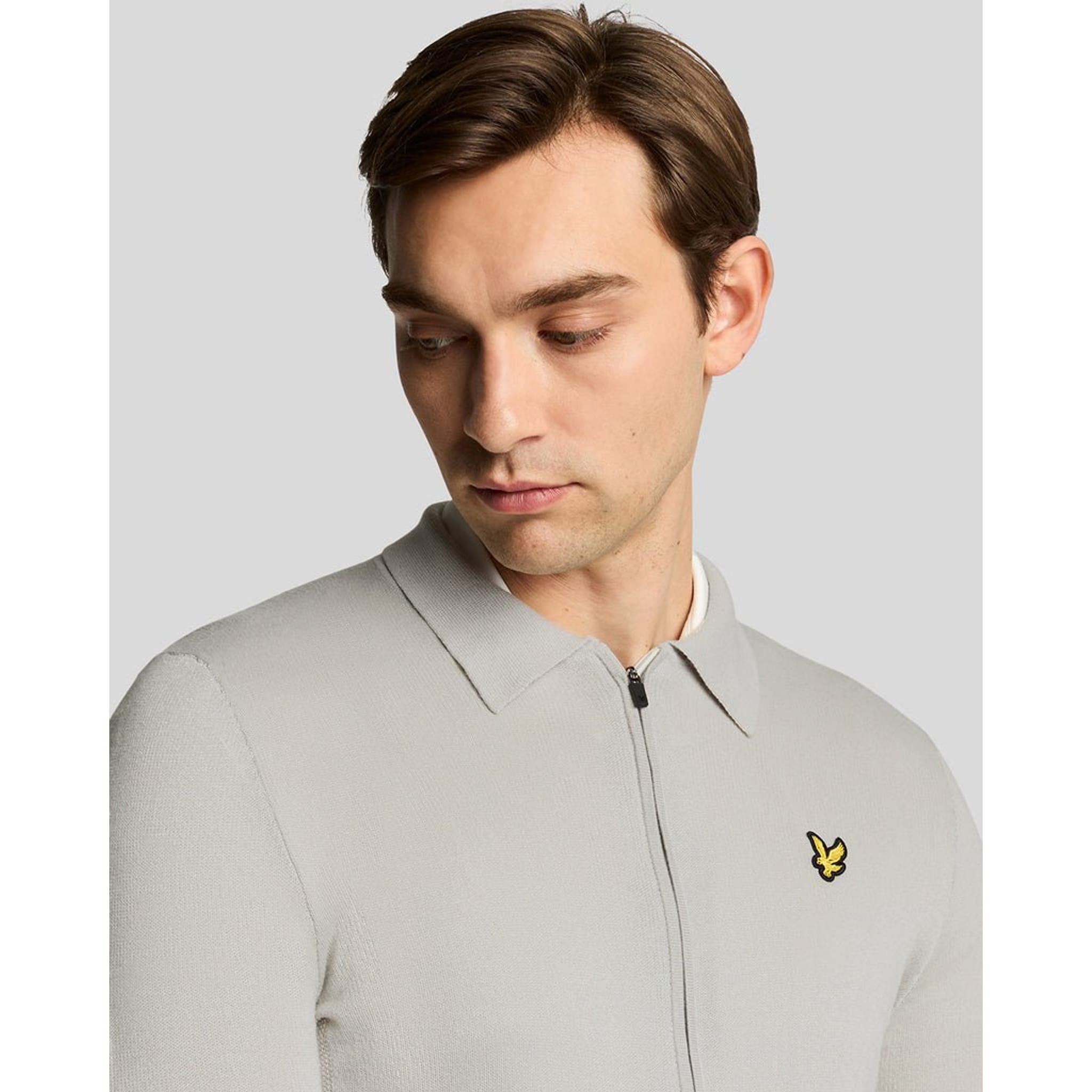 Lyle & Scott Lightweight Knitted Collared Cardigan Herren