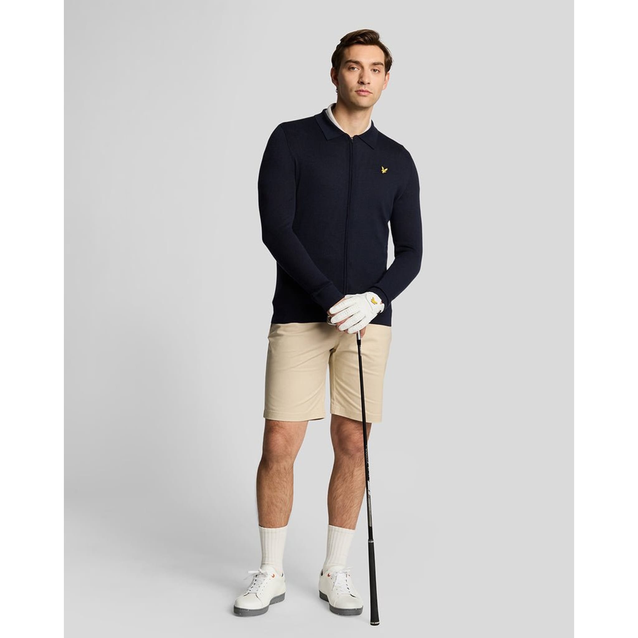 Lyle & Scott Lightweight Knitted Collared Cardigan Herren
