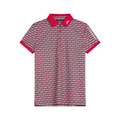J. Lindeberg Tour Tech Print Polo Femme JLMicro Bridge Rose Rouge Femme