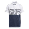 Polo Adidas B Print Color Blocking SS blanc pour homme