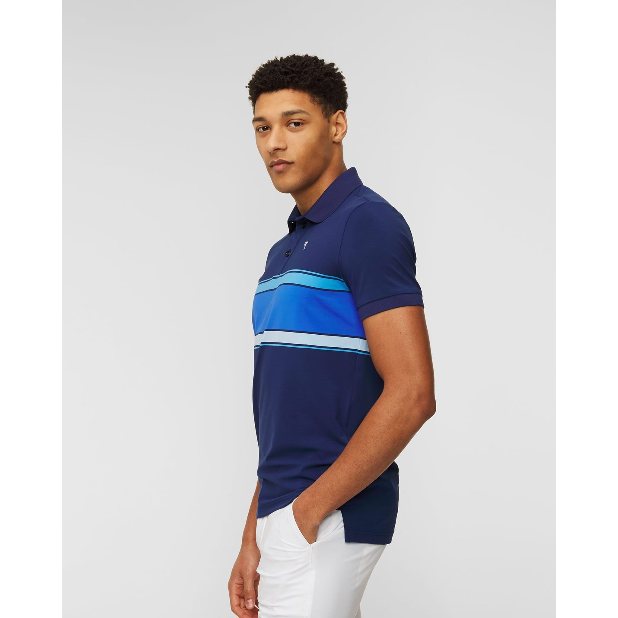 Chervo Agelong Polo Homme Blanc/Bleu Foncé 46