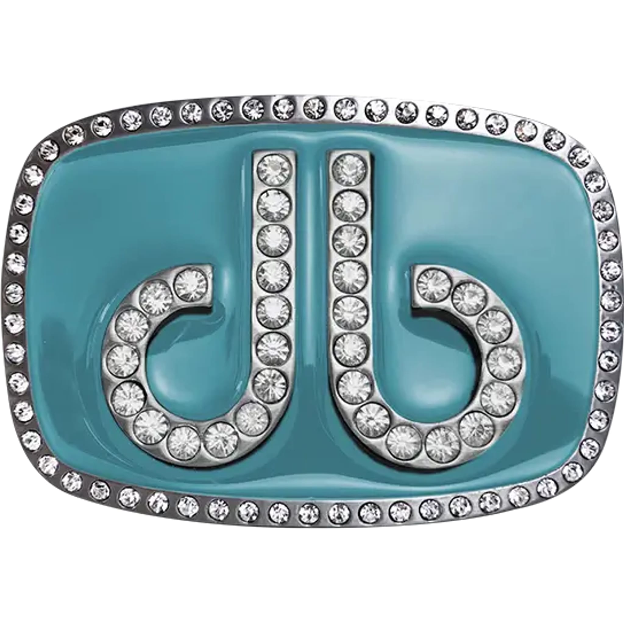 Druh Belts Diamond Buckle Auqa Damen