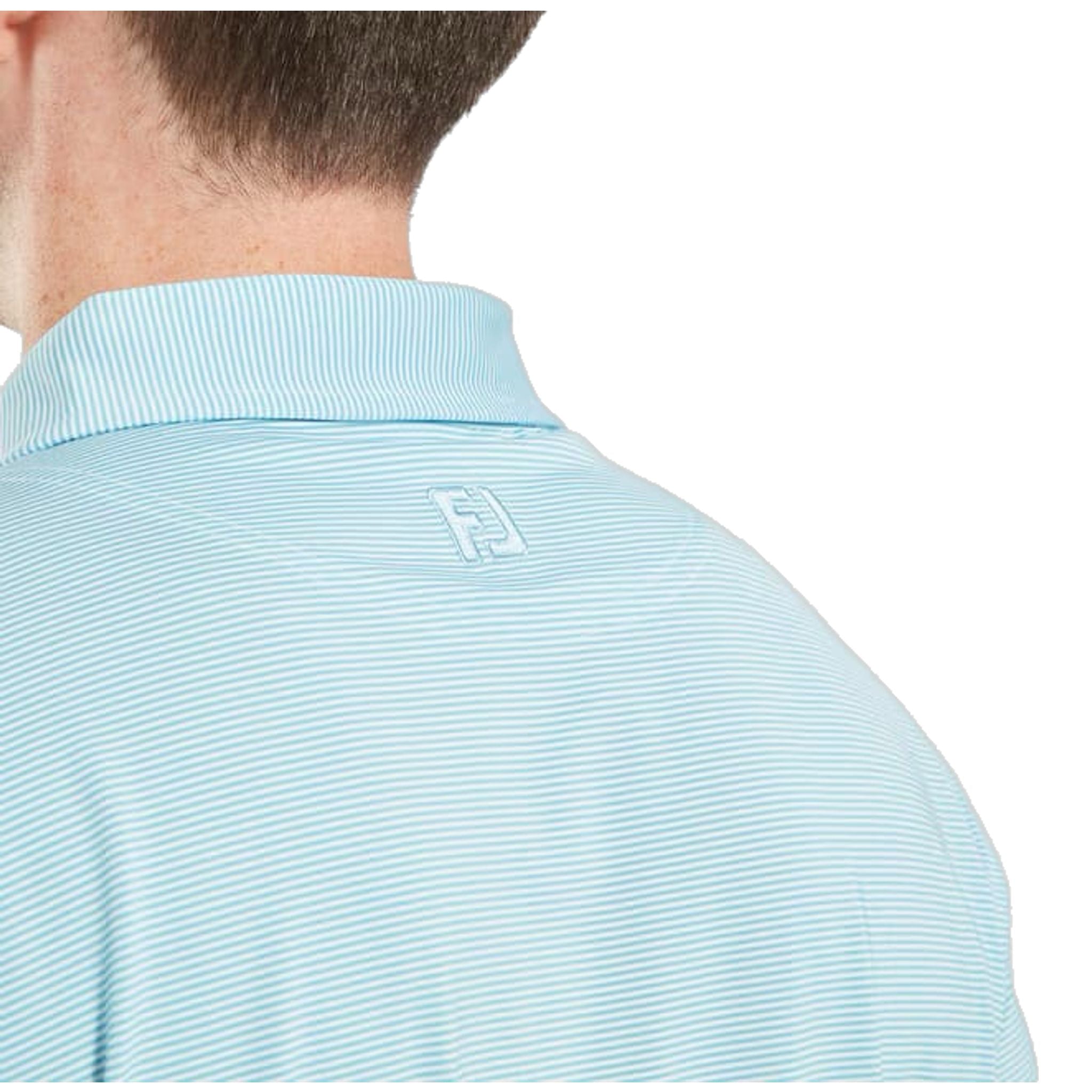 Footjoy Micro Feeder Stripe Lisle Polo Herren