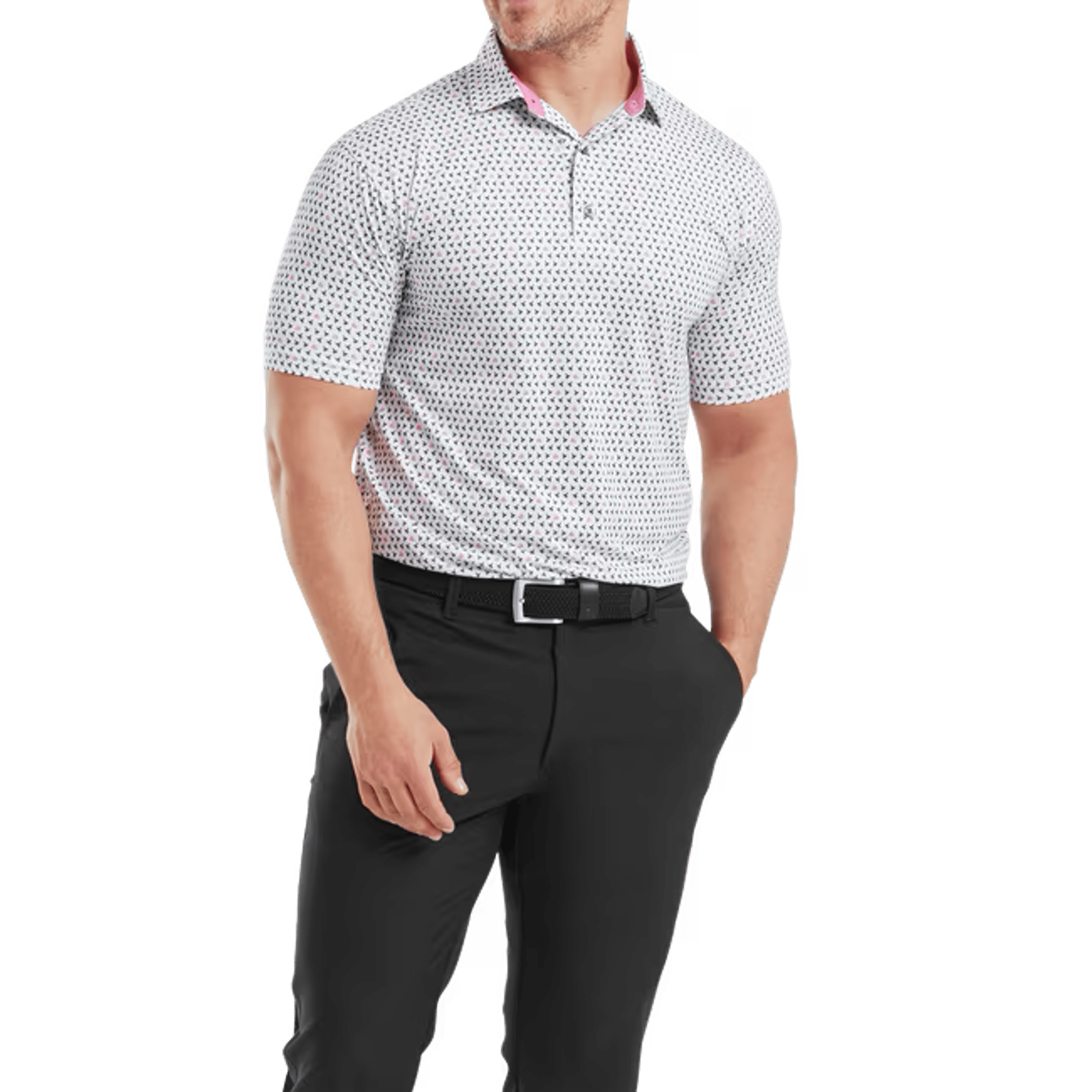 Footjoy Flying Wasp Print Polo Herren