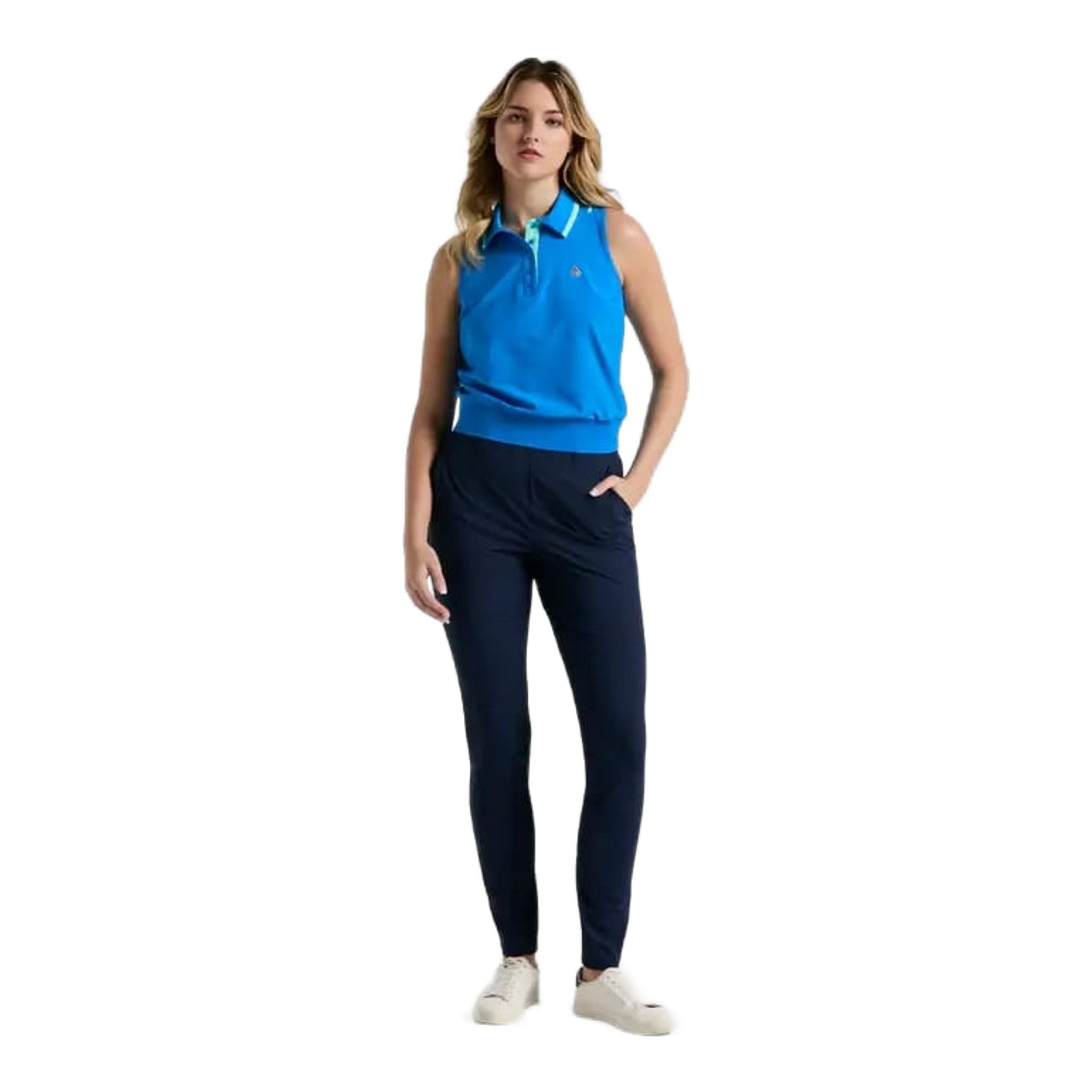 Polo Original Penguin tissé à la taille pour femme