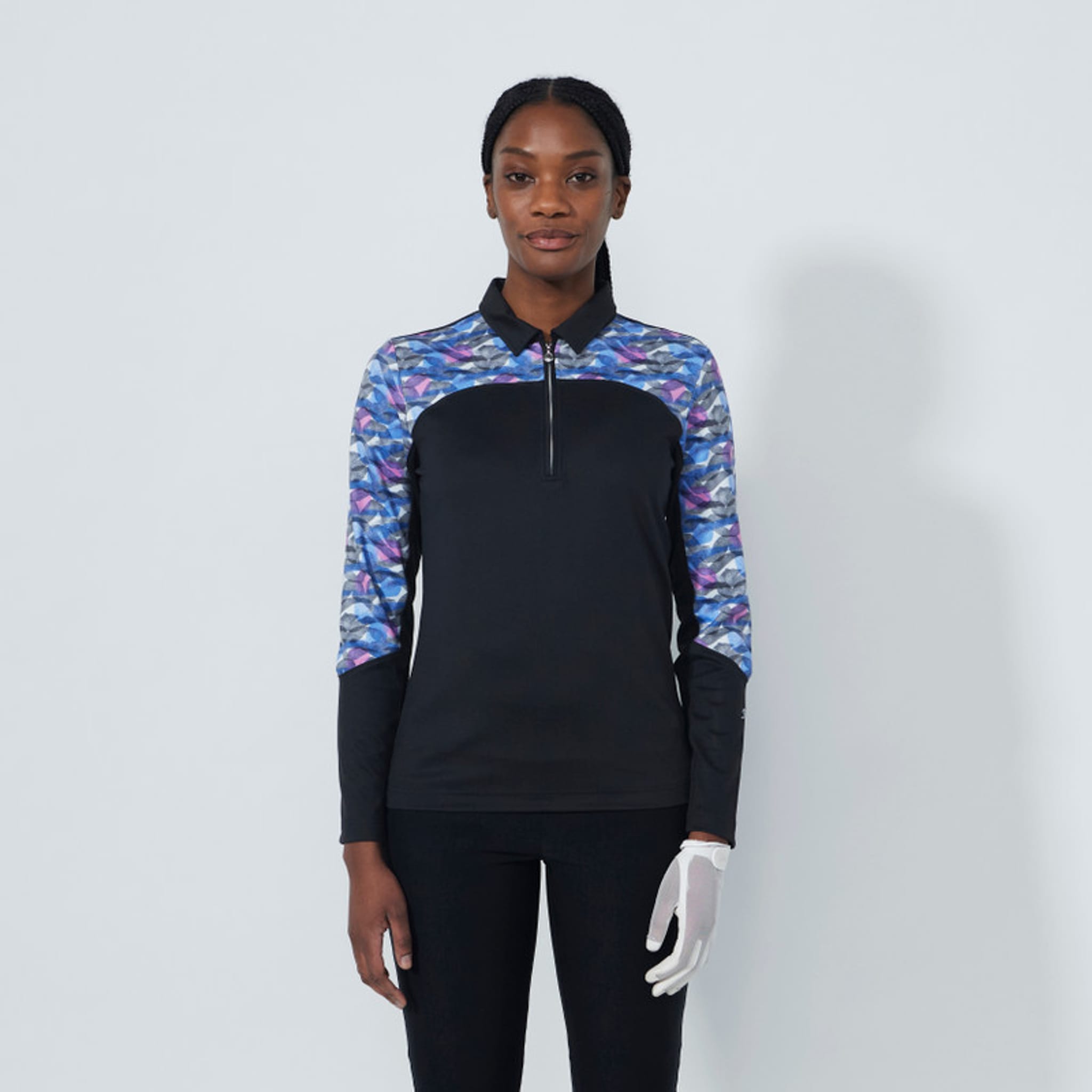 Daily Sports Print Peach Poloshirt Damen