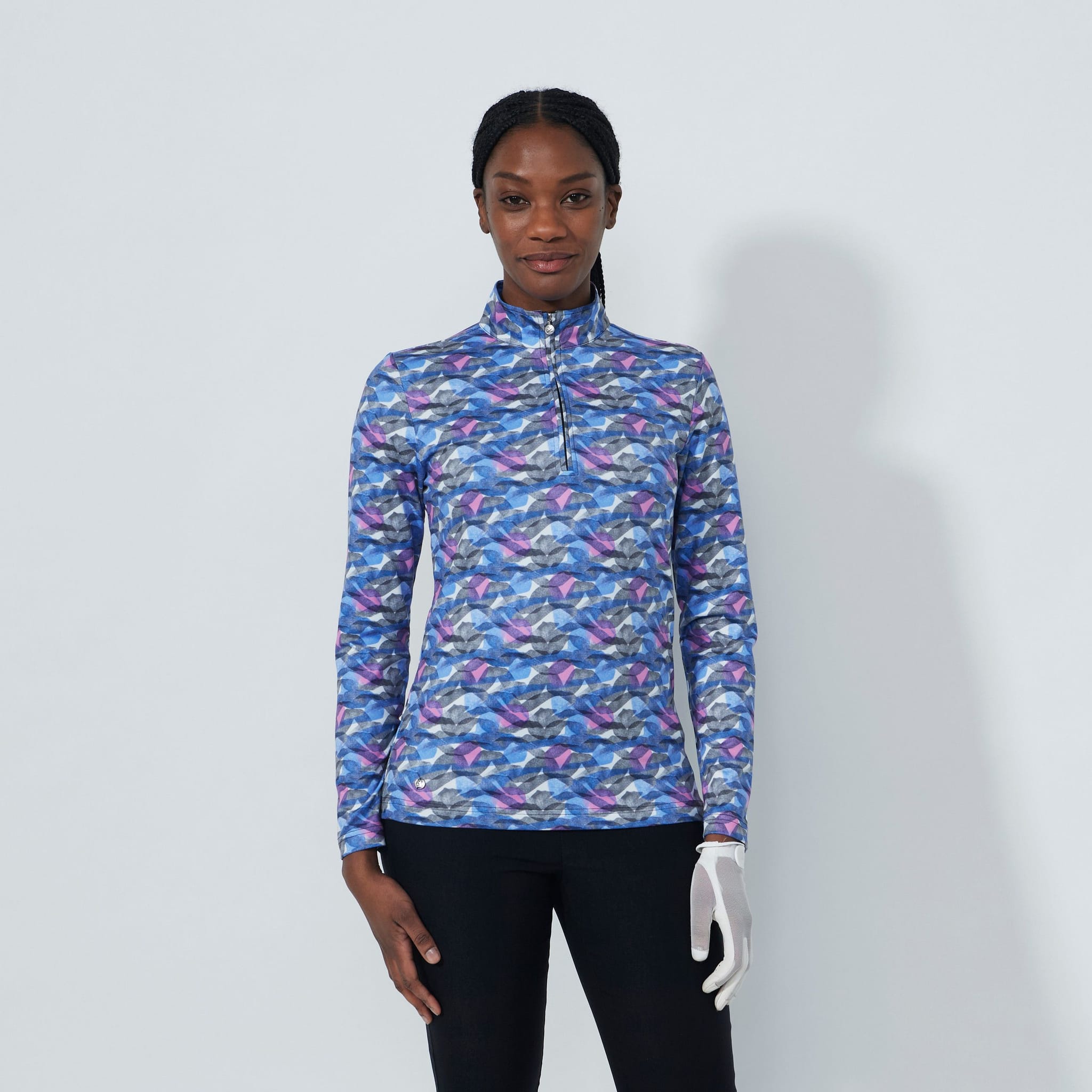 Daily Sports Print Peached Poloshirt Damen