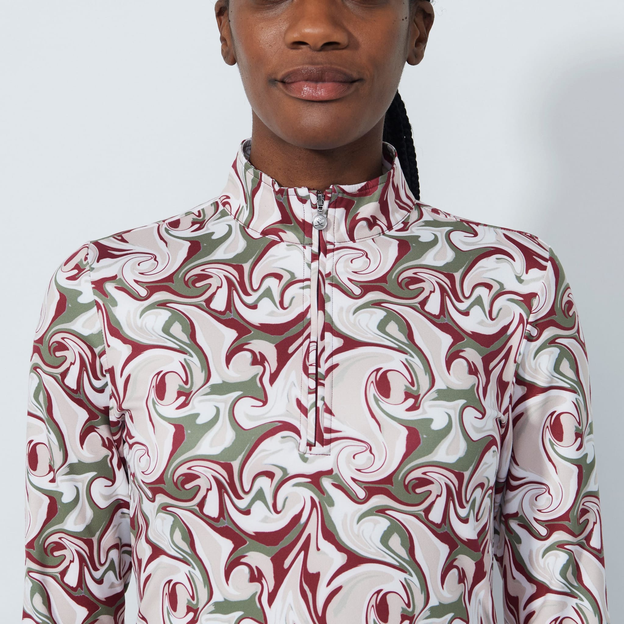 Daily Sports Print Peached Poloshirt Damen