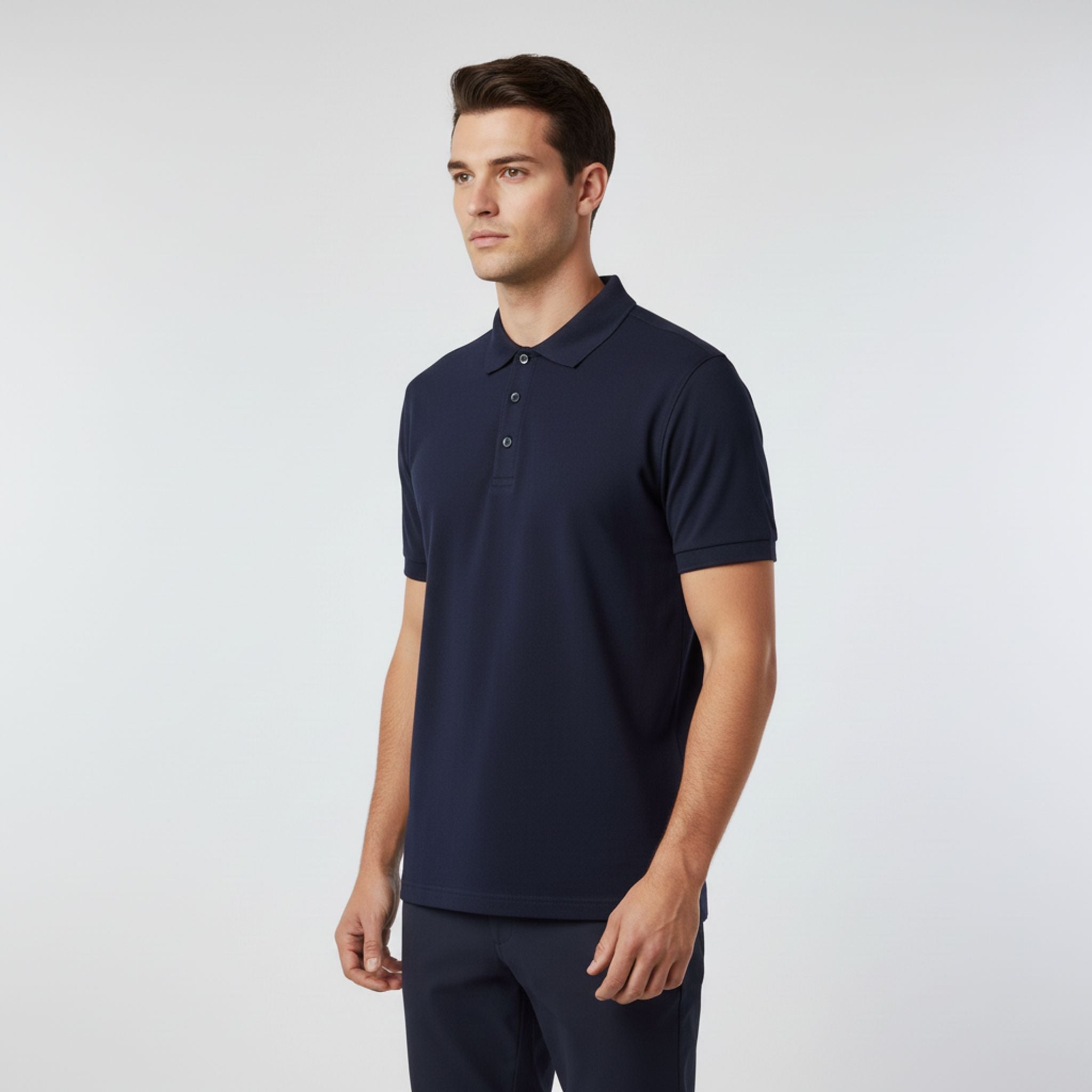 GlenMuir M Kinloch Polo Pique Logo Navy Herren