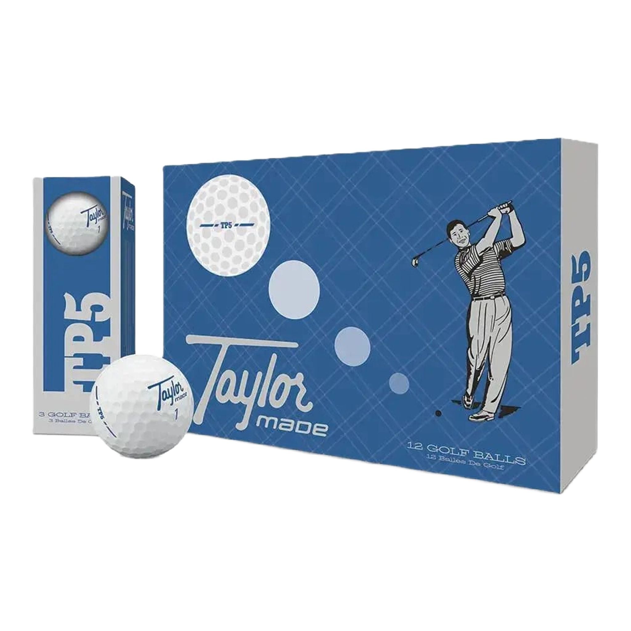 Balles de golf TaylorMade TP5 PIX édition limitée « JUIN RETRO »