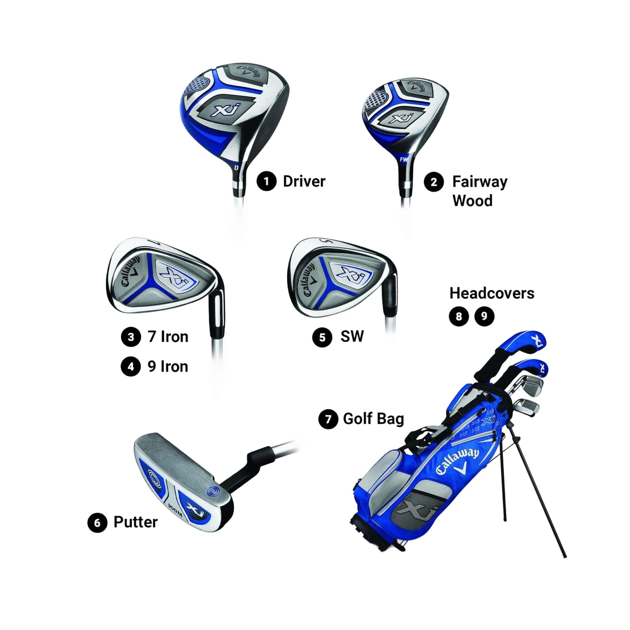 Ensemble complet Callaway XJ pour garçons et hommes