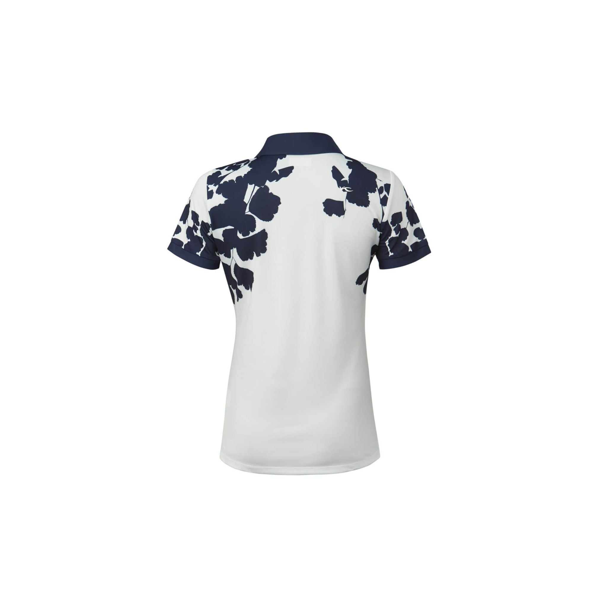 Polo imprimé Kjus W Enya SS blanc/bleu Atlanta pour femme