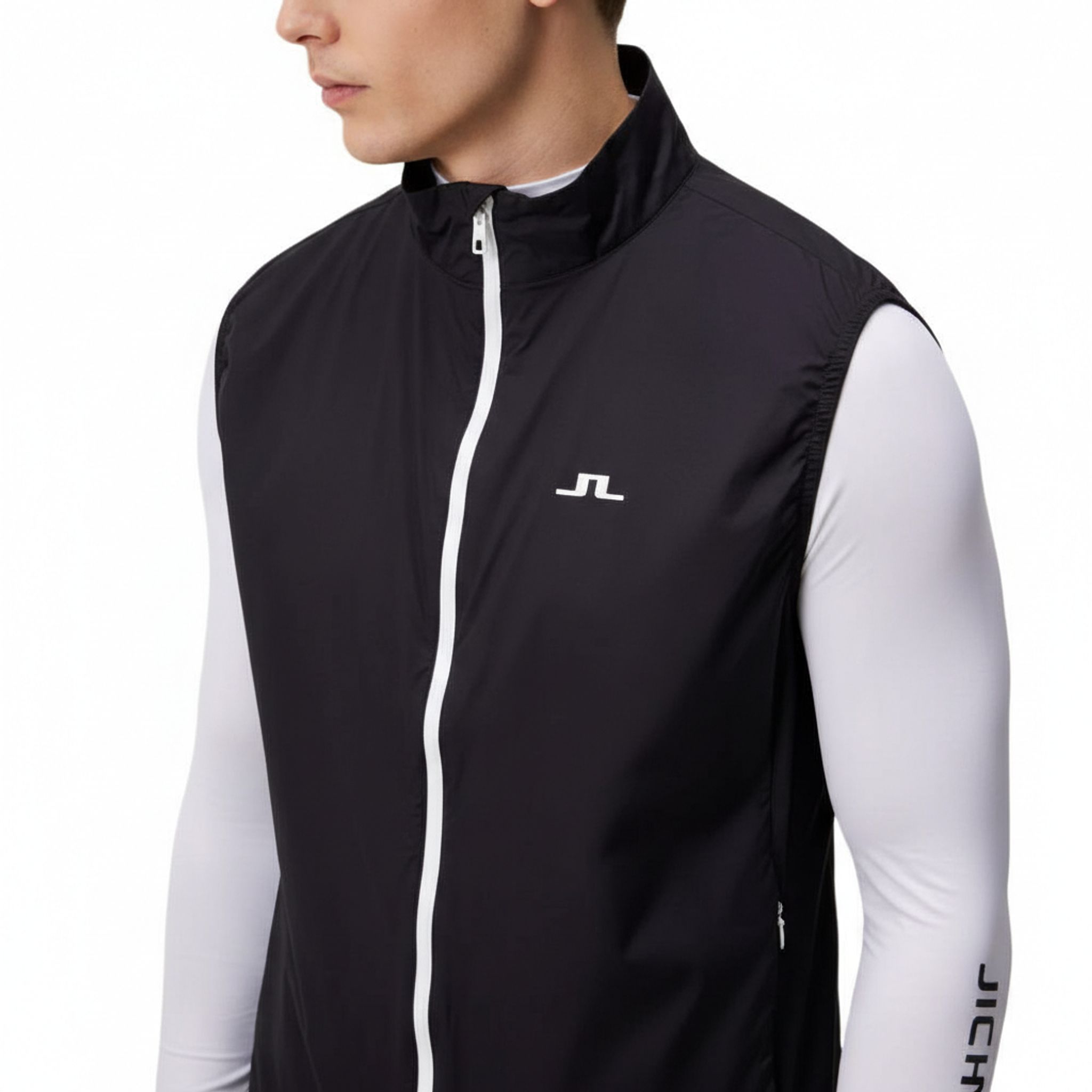 J. Lindeberg M Lee Golf Vest Mid Layer Black Herren