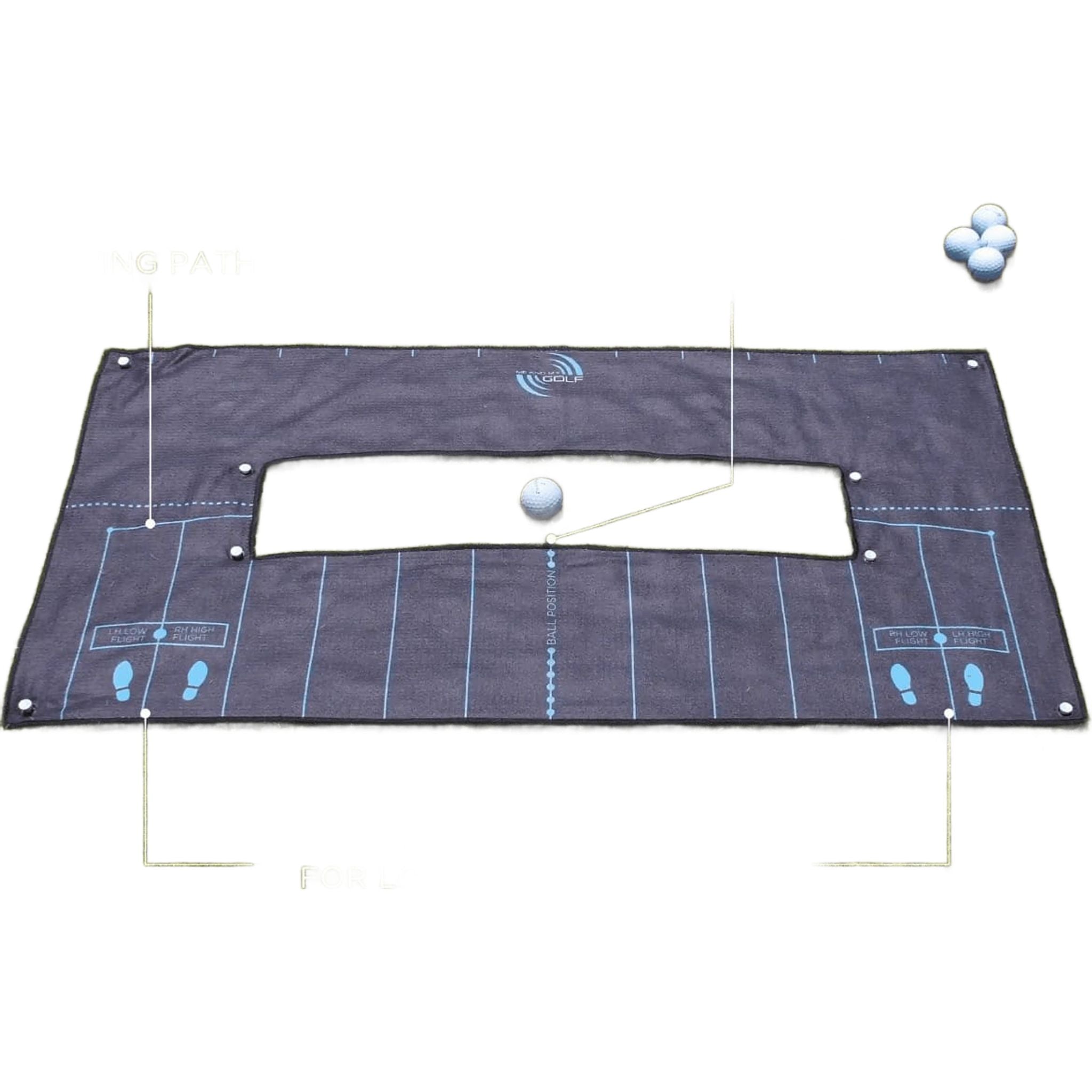 Moi et ma serviette d'alignement pour le swing de golf