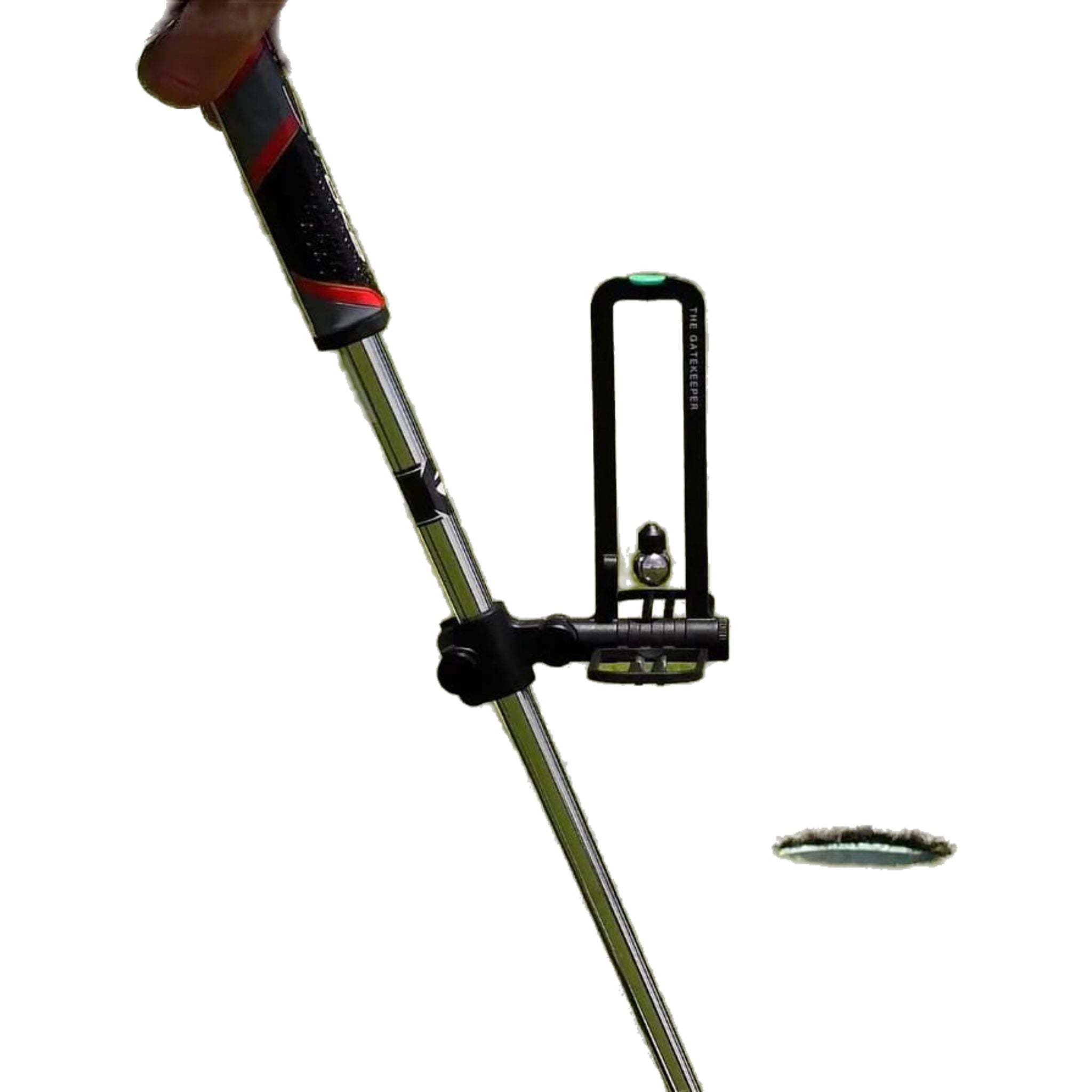 Moi et mon gardien de golf mettant le chemin & Tempo Trainer
