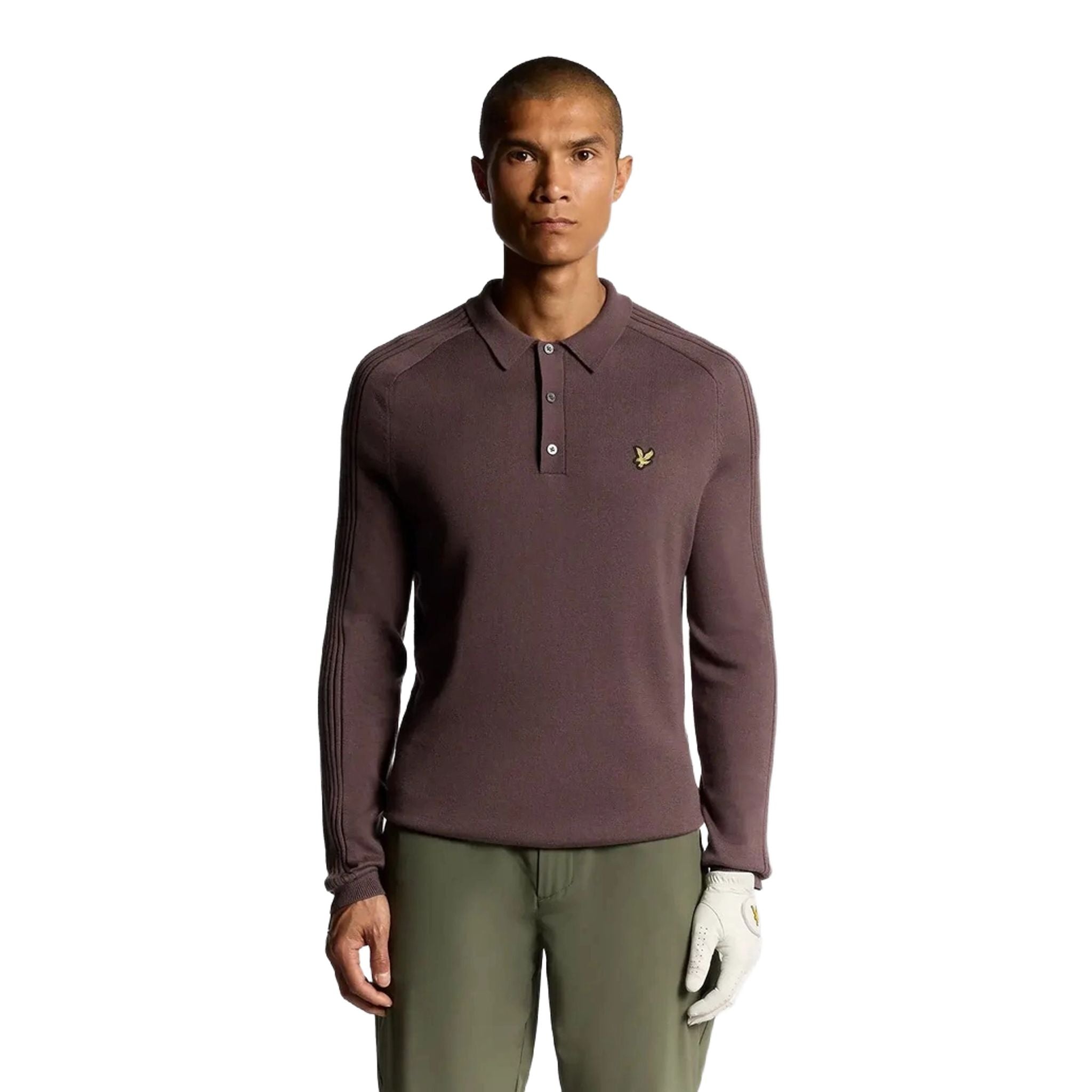 Lyle & Scott Polo tricoté à manches longues pour hommes