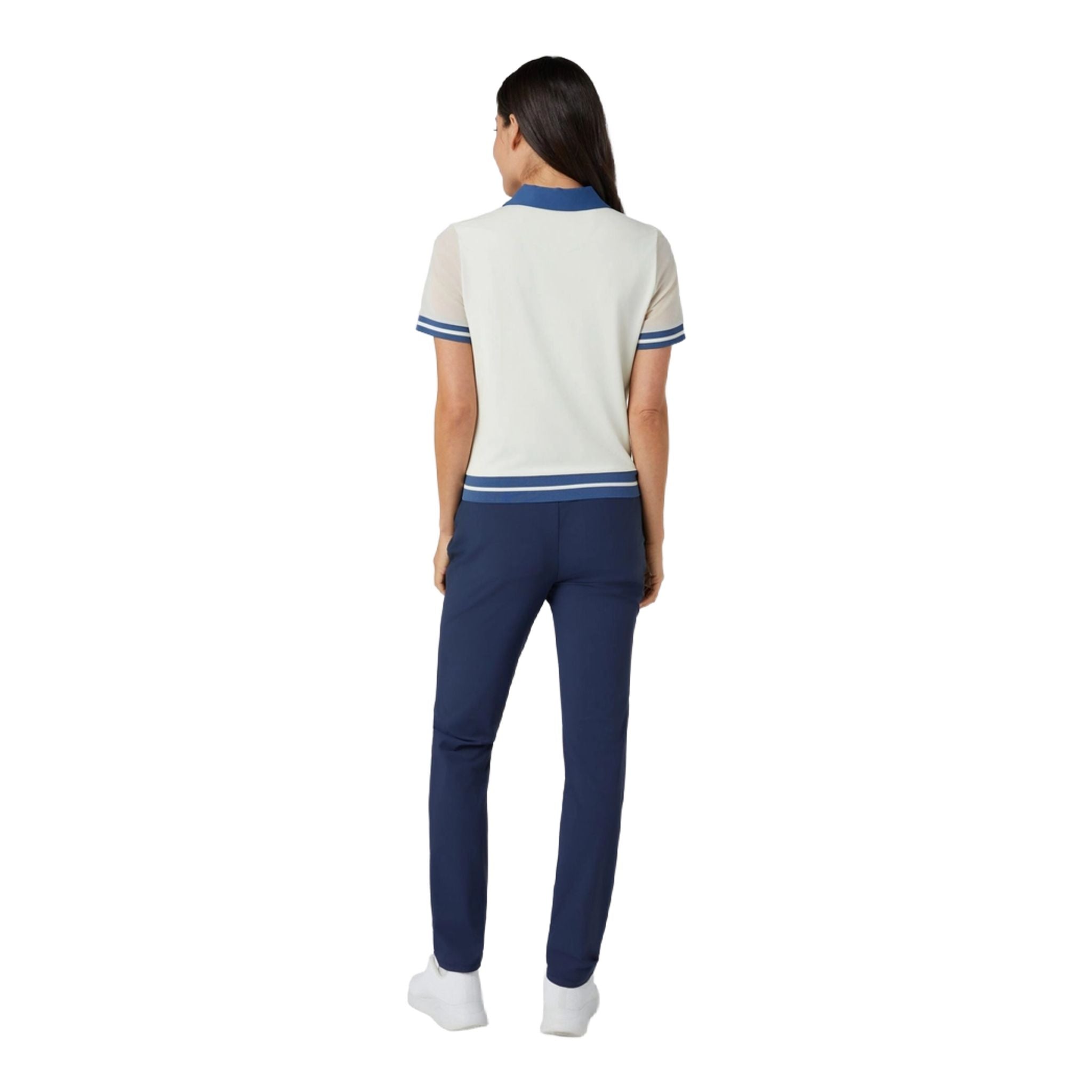 Polo Original Penguin à taille basse et blocs de couleurs pour femme