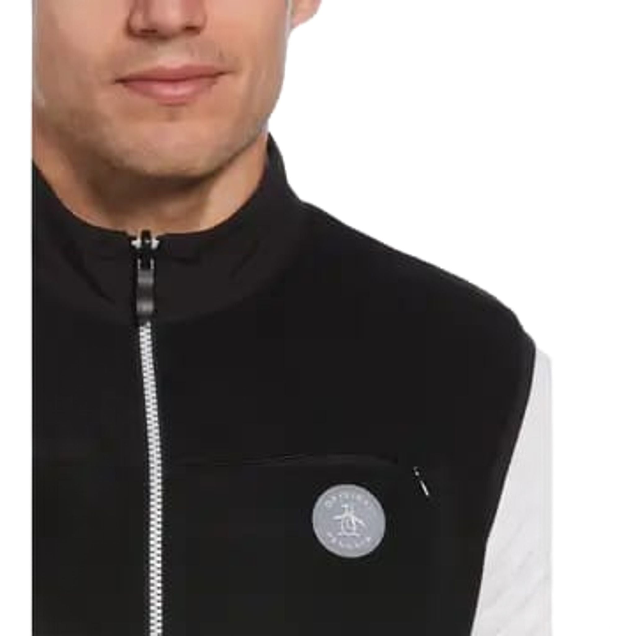 Gilet Original Penguin à fermeture éclair intégrale, en caviar, pour homme, taille XL