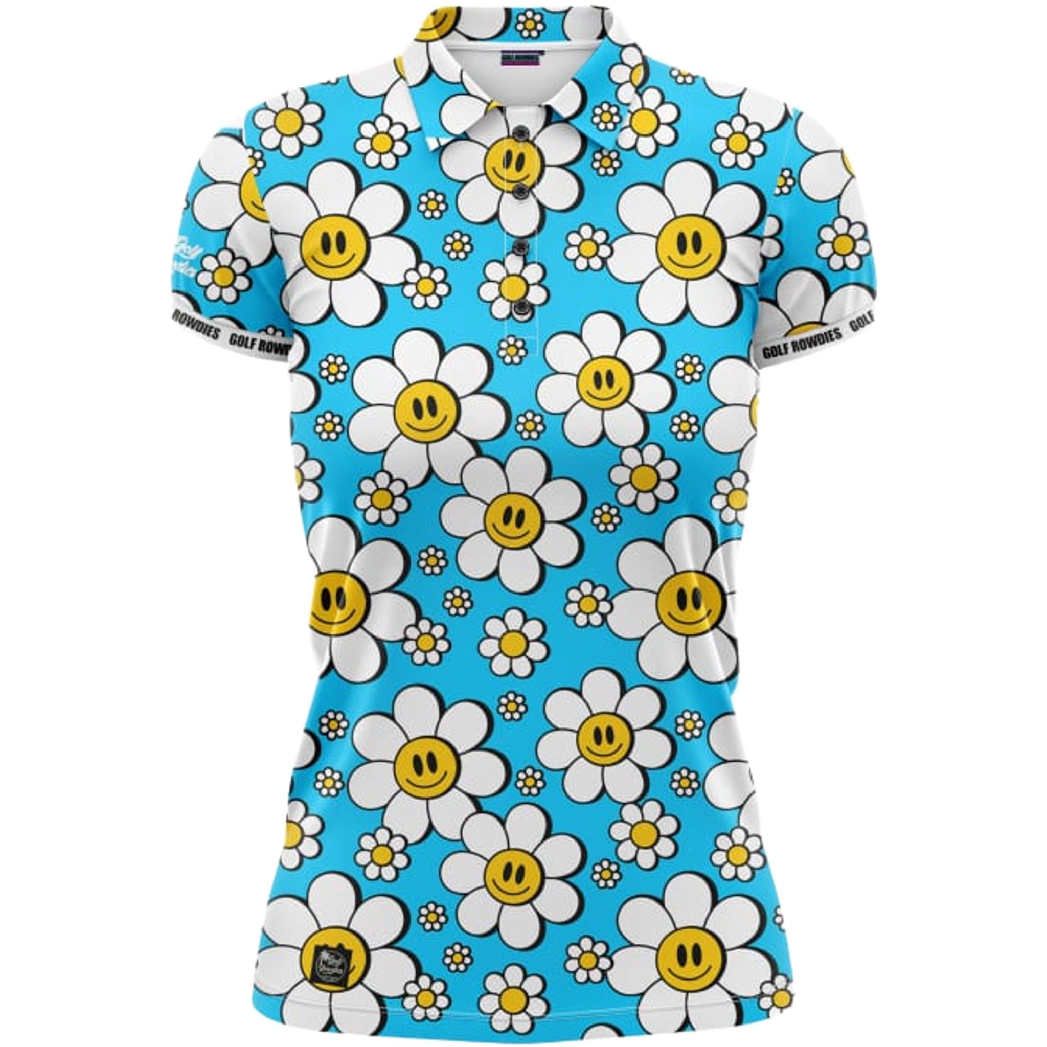 Polo féminin Happy Flower de Golf Rowdies