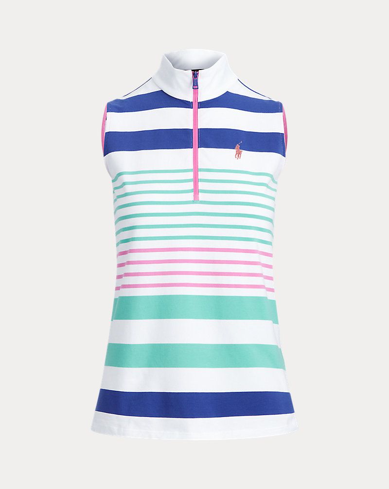 Polo de golf sans manches à quart de zip Ralph Lauren pour femme