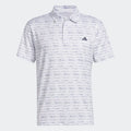 Polo zippé à rayures Adidas pour homme, blanc