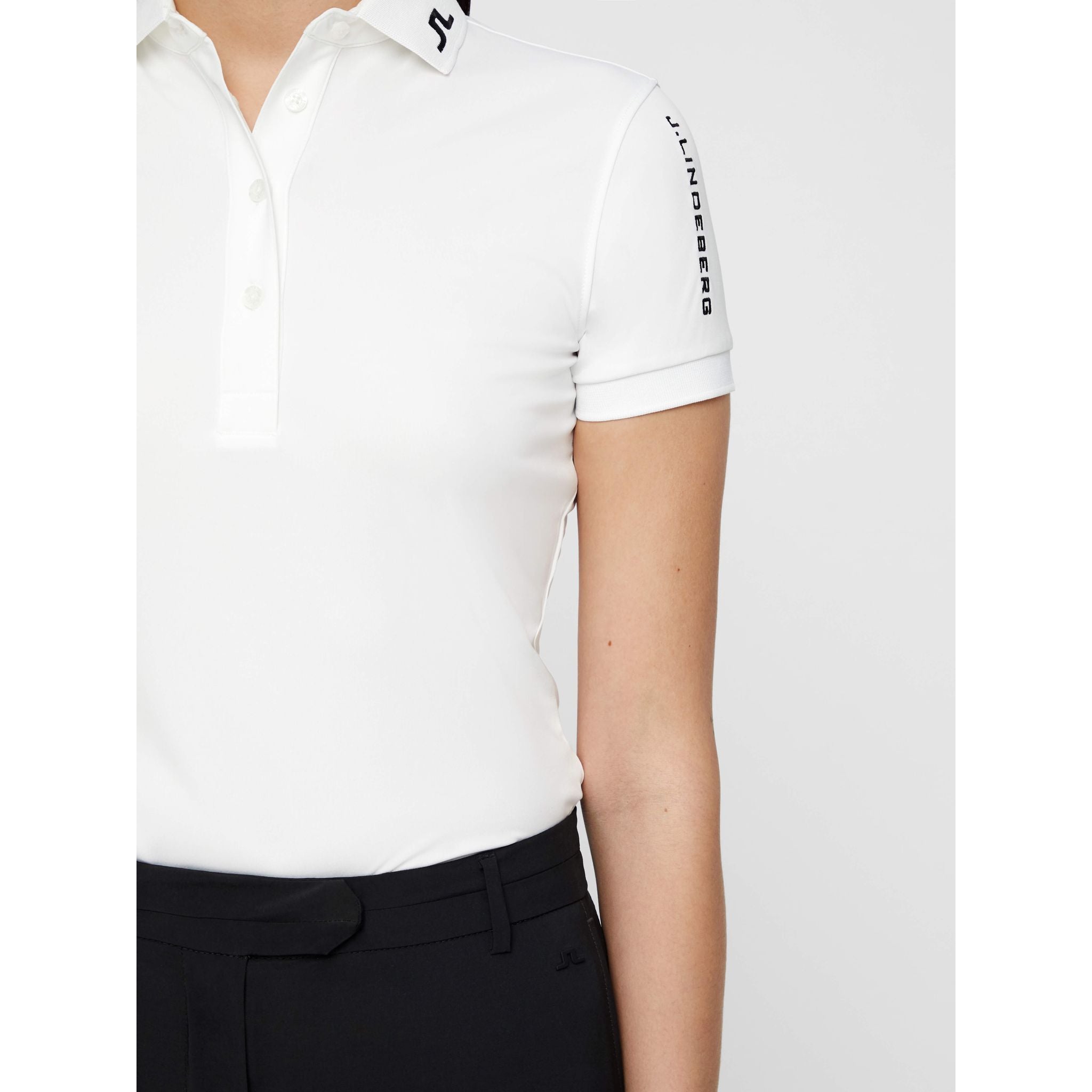 Polo J. Lindeberg W Tour Tech slim TX Jersey blanc pour femme