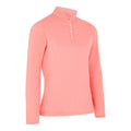 Polo de golf Callaway Thermal Fleece à manches longues Coral Paradise Da pour femmes
