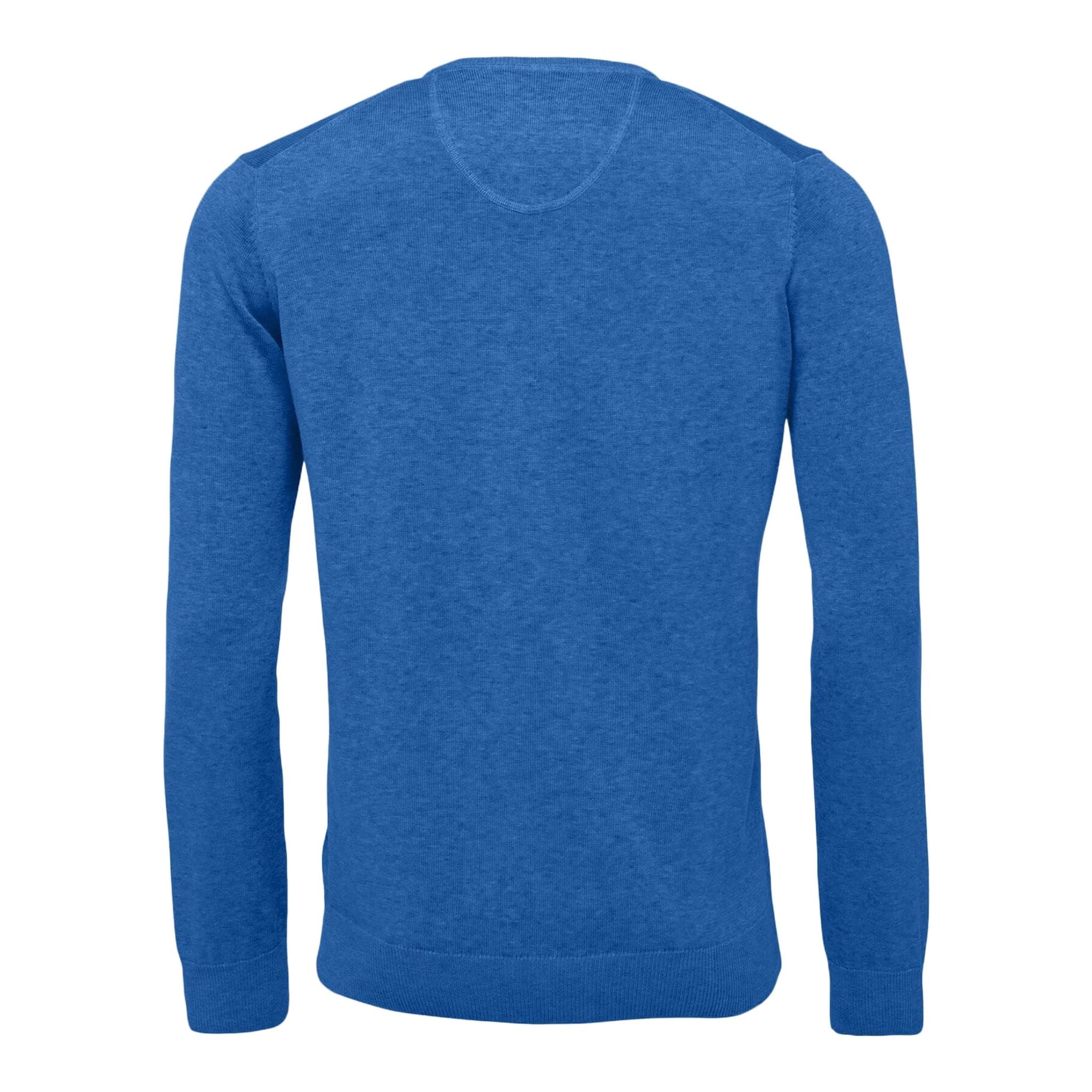 Pull de golf Fynch Hatton à col en V en superfine pour homme, couleur Océan clair