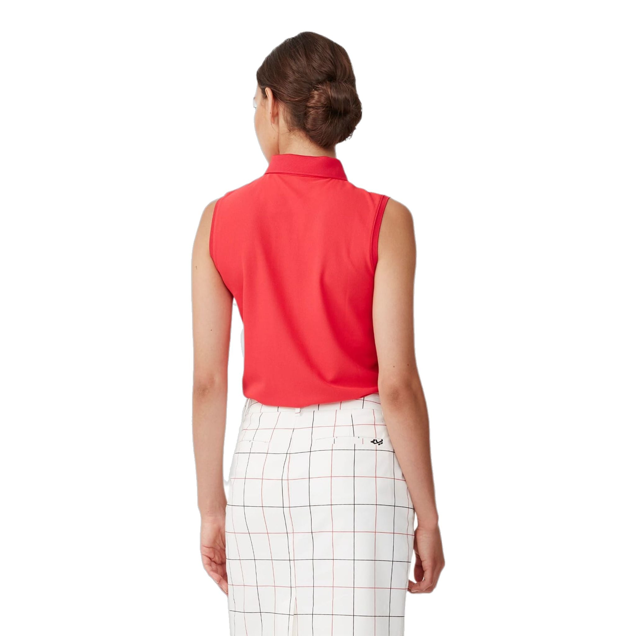 Polo de golf Röhnisch Soft Func sans manches rouge pour femme