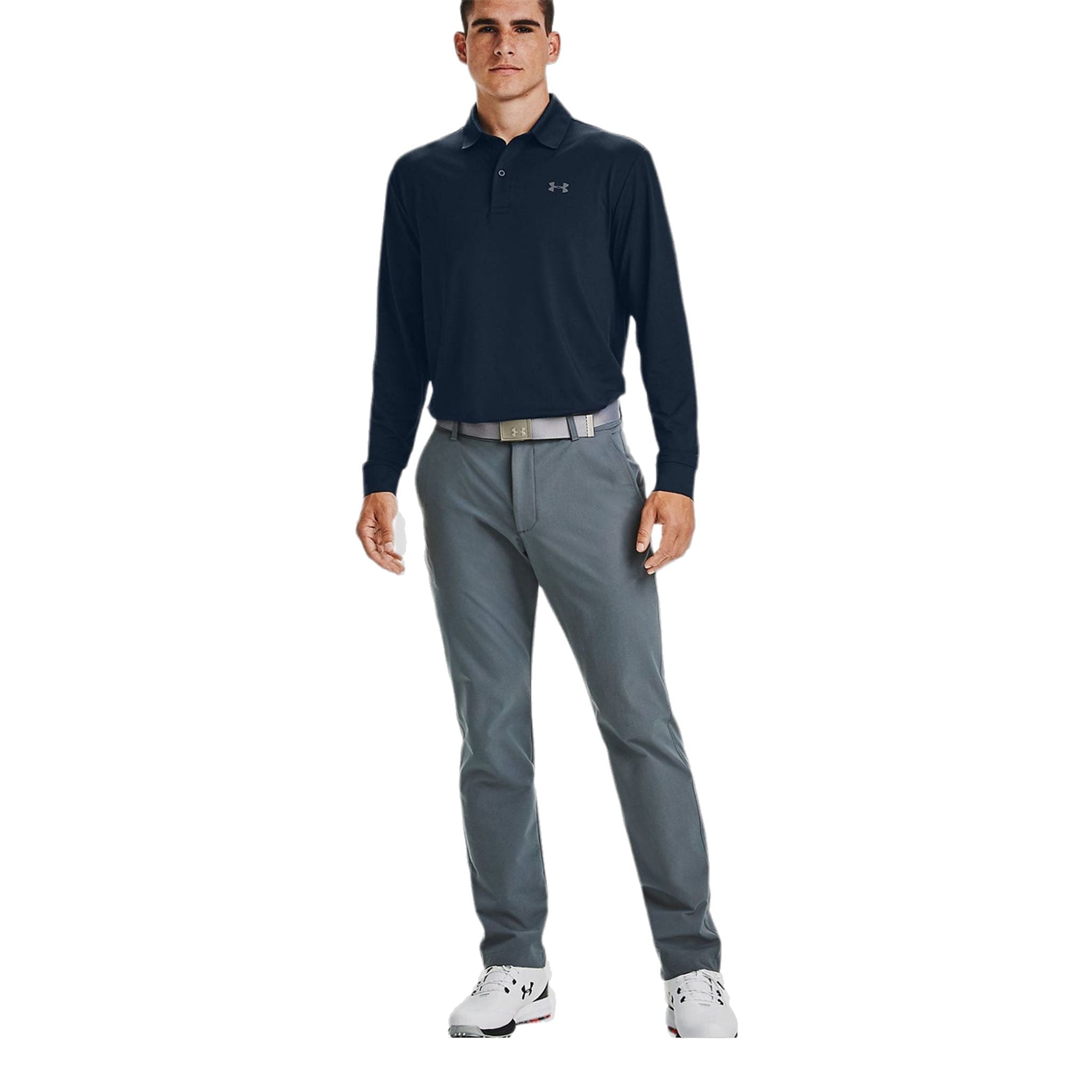 Polo à manches longues Under Armour Performance 2.0 bleu marine pour homme