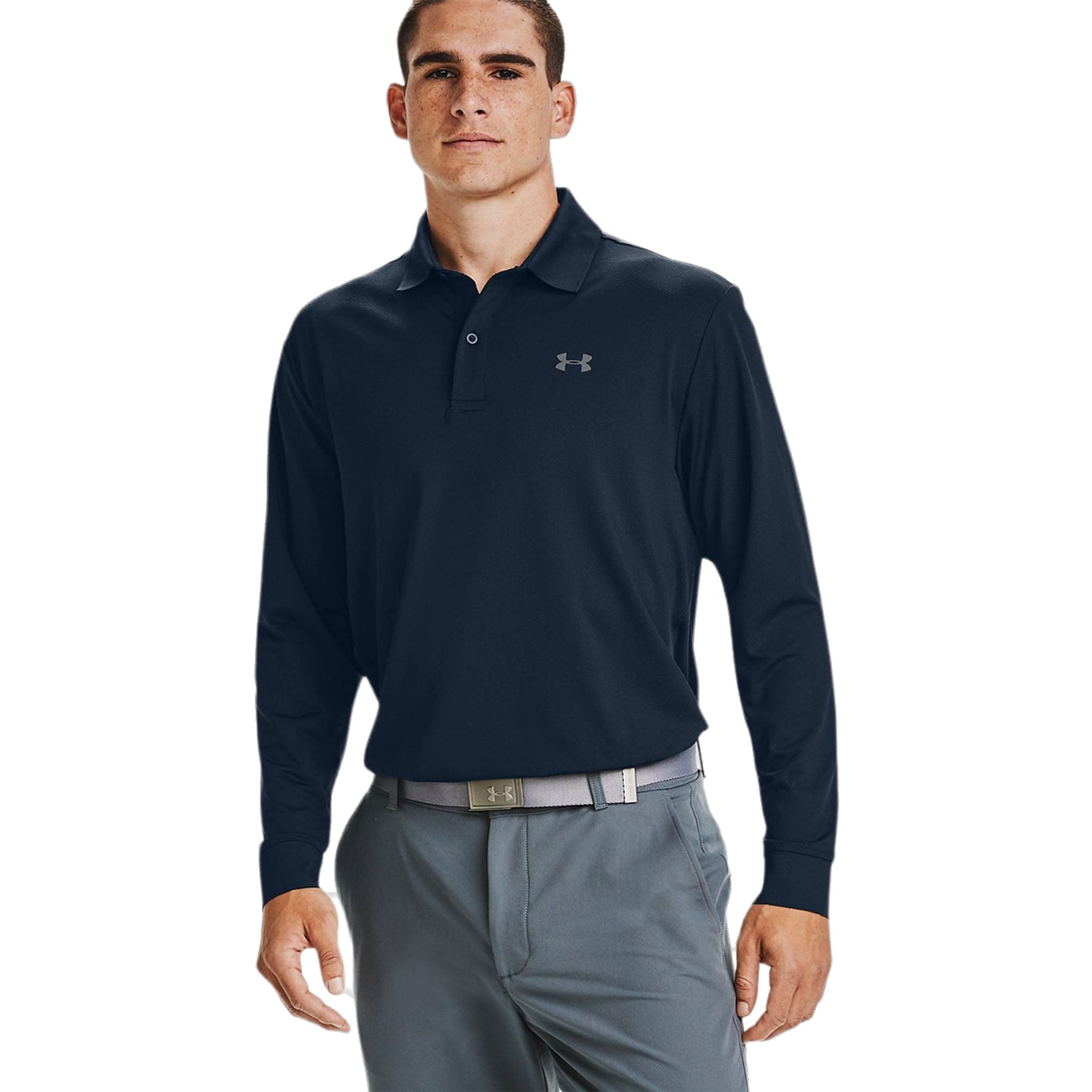 Polo à manches longues Under Armour Performance 2.0 bleu marine pour homme