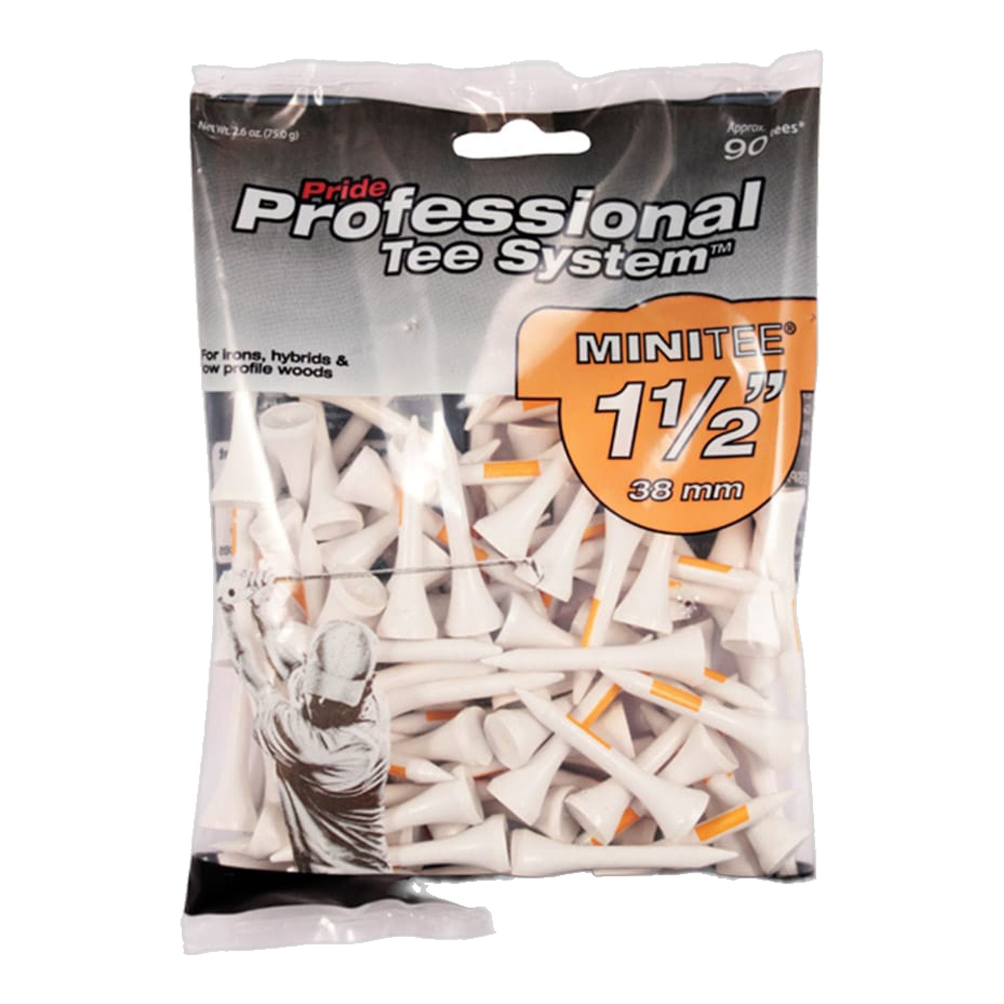 Pride PTS 1 1/2" [90 sachets] Orange/Blanc